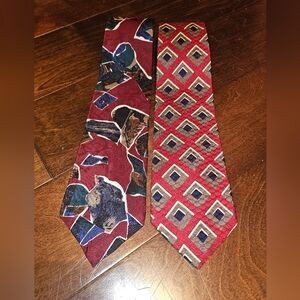 Oscar de la Renta Multicolor Patterned Ties